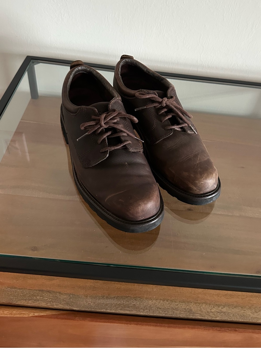 L.L. Bean Men's Chocolate Brown Leather Oxford Shoes